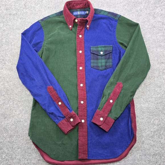 Polo Ralph Lauren Other - Polo Ralph Lauren Mens XS Corduroy Color Block Long Sleeve Shirt